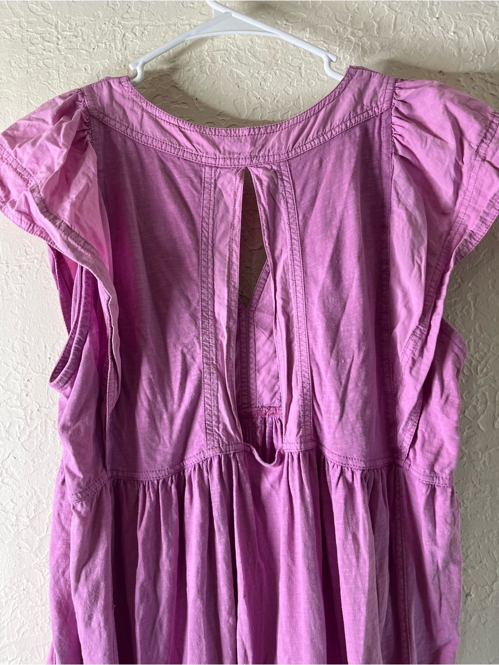 Anthropologie Daily Practice Short Flutter Sleeve Mini Dress in Pink - Picture 12 of 15